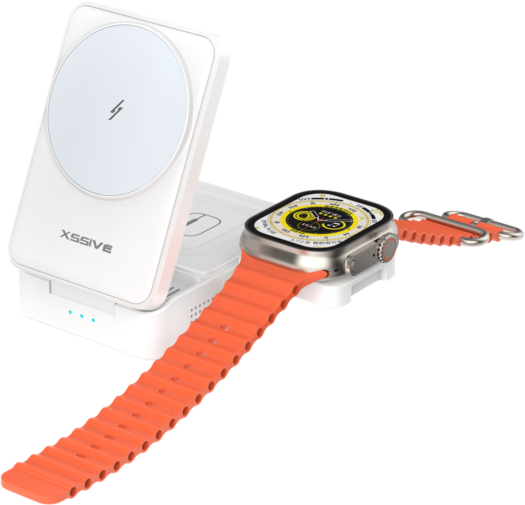 Draadloos Oplader - 3 in 1 Oplaadstation -  USB C - 15W - Wit