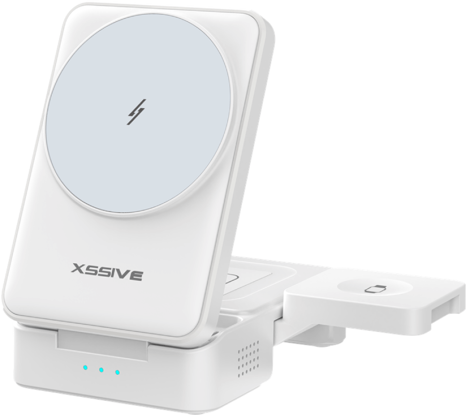 Draadloos Oplader - 3 in 1 Oplaadstation -  USB C - 15W - Wit